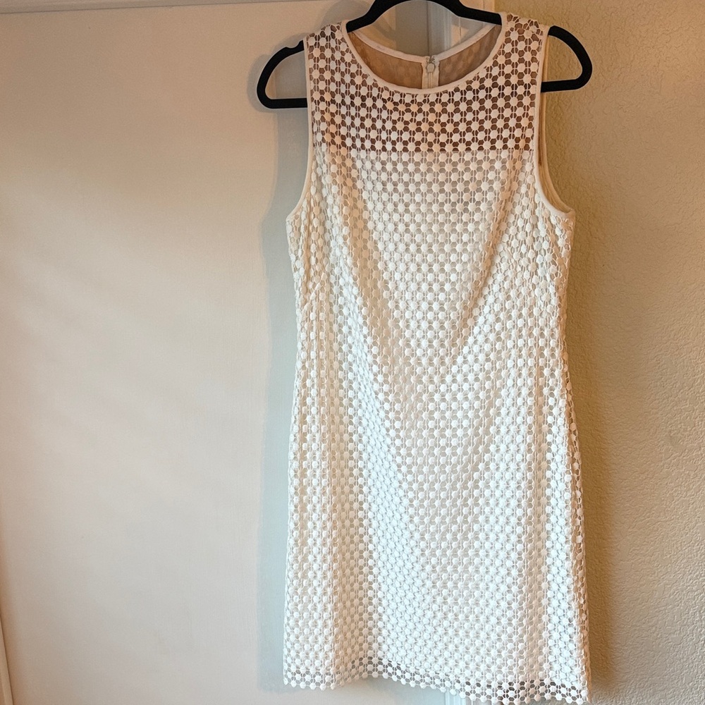 Lauren Ralph Lauren White Textured Mini Dress